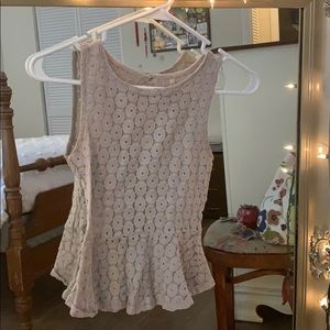 Lace Peplum Tank